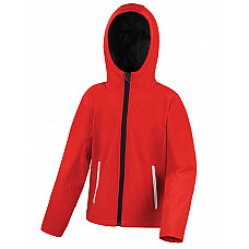 Red/Black Junior TX Performance Hooded Softshell