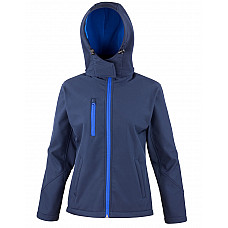 Navy/Royal Women's TX Performance Hooded Softshell Jacket