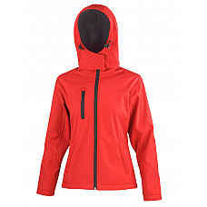 Red/Black Women's TX Performance Hooded Softshell Jacket