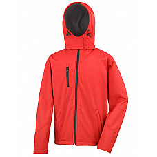 Red/Black Men's TX Performance Hooded Softshell Jacket