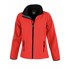 Red/Black Ladies' Printable Softshell Jacket