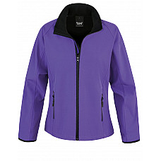 Purple/Black Ladies' Printable Softshell Jacket