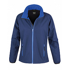 Navy/Royal Ladies' Printable Softshell Jacket