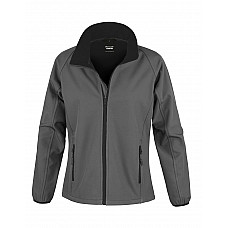 Charcoal/Black Ladies' Printable Softshell Jacket