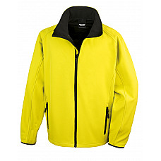 Yellow/Black Men's Printable Softshell Jacket