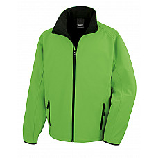 Vivid Green/Black Men's Printable Softshell Jacket