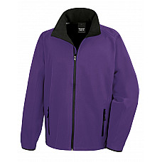 Purple/Black Men's Printable Softshell Jacket