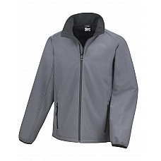 Charcoal/Black Men's Printable Softshell Jacket