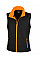 Black/Orange Ladies' Printable Softshell Bodywarmer