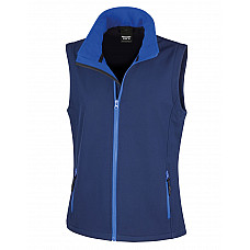 Navy/Royal Ladies' Printable Softshell Bodywarmer