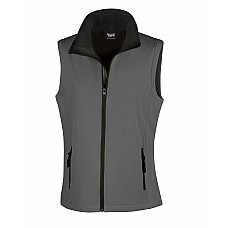 Charcoal/Black Ladies' Printable Softshell Bodywarmer