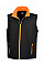 Black/Orange Men's Printable Softshell Bodywarmer