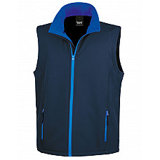 Navy/Royal Men's Printable Softshell Bodywarmer