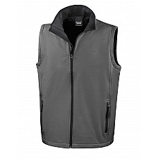 Charcoal/Black Men's Printable Softshell Bodywarmer