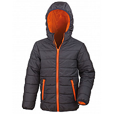 Black/Orange Children's Soft Padded Jacket