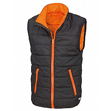 Black/Orange Child's Padded Bodywarmer