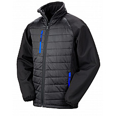 Black/Royal Compass Padded Softshell Jacket