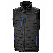 Black/Royal Compass Pad Softshell Gilet