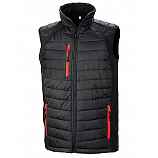 Black/Red Compass Pad Softshell Gilet