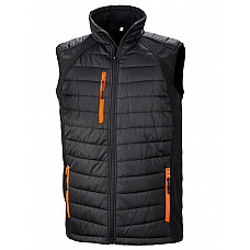 Black/Orange Compass Pad Softshell Gilet