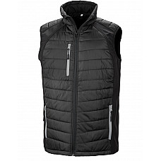 Black/ Grey Compass Pad Softshell Gilet