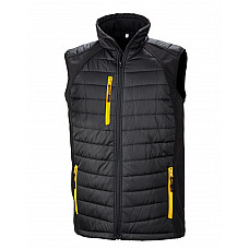 Black/Yellow Compass Pad Softshell Gilet