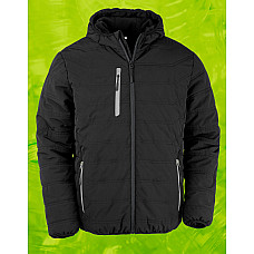 Black/ Grey Black Compass Padded Winter Jacket