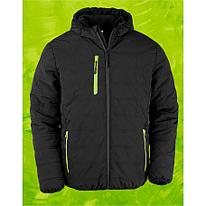 Black/Lime Green Black Compass Padded Winter Jacket