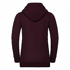 Burgundy Melange Ladies' Authentic Melange Hooded Sweat