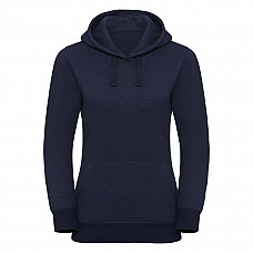 Indigo Melange Ladies' Authentic Melange Hooded Sweat