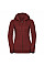 Brick Red Melange Ladies' Authentic Melange Zipped Hood Sweat