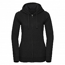 Charcoal Melange Ladies' Authentic Melange Zipped Hood Sweat