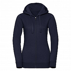 Indigo Melange Ladies' Authentic Melange Zipped Hood Sweat