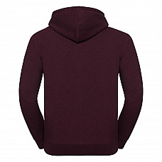 Burgundy Melange Men's Authentic Melange Zipped Hood Sweat