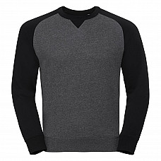 Carbon Melange/Black Authentic Baseball Sweat