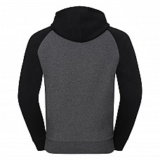 Carbon Melange/Black Authentic Hooded Baseball Sweat