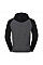 Carbon Melange/Black Authentic Hooded Baseball Sweat