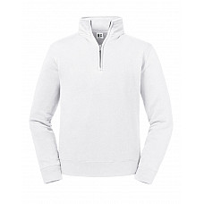 White Authentic 1/4 Zip Sweat