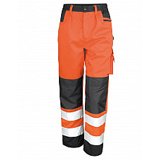 Hi Vis Orange Safety Cargo Trousers