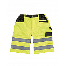 Fluro Yellow Safety Cargo Shorts