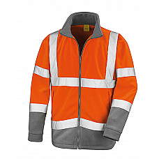 Fluorescent Orange Safety Microfleece