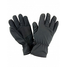 Black Softshell Thermal Gloves