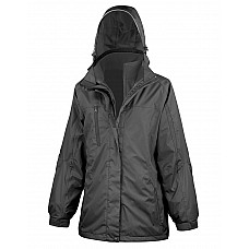 Black/Black Women's 3-in-1 Journey Jacket with softshell inner