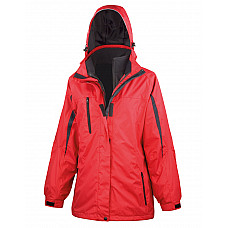 Red/Black Women's 3-in-1 Journey Jacket with softshell inner