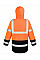 Fluorescent Orange/Black Motorway 2-Tone Safety Coat