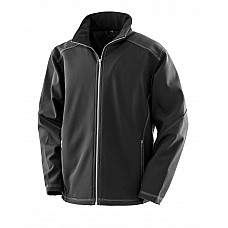 Black Men's Treble Stitch Softshell