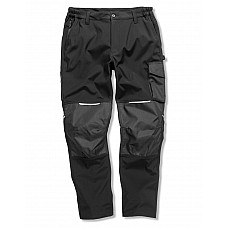 Black Slim Softshell Work Trousers