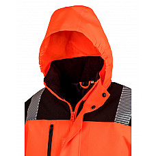 Fluorescent Orange/Black Extreme Tech Printable Softshell Safety Coat