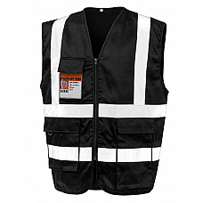 Black Heavy Duty Polycotton Security Vest