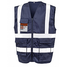 Navy Heavy Duty Polycotton Security Vest